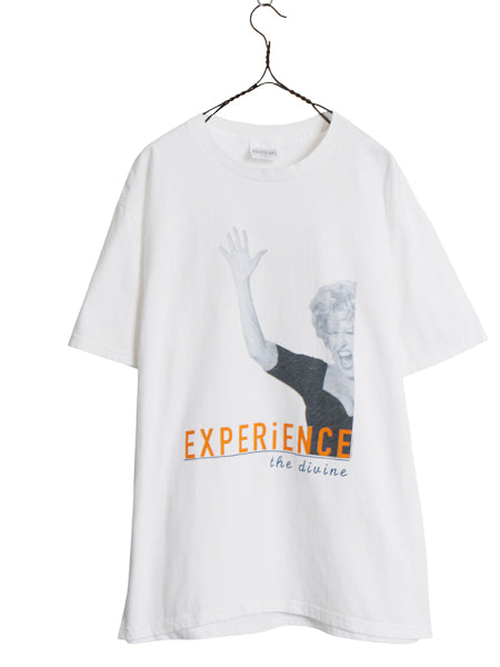 90s USA製 ★ ベットミドラー ツアー イラスト プリント Tシャツ メンズ L / オールド NICEMAN オフィシャル 当時物 シングルステッチ 白