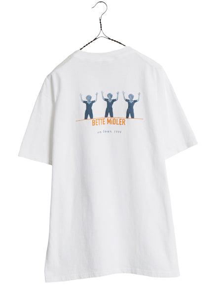 90s USA製 ★ ベットミドラー ツアー イラスト プリント Tシャツ メンズ L / オールド NICEMAN オフィシャル 当時物 シングルステッチ 白