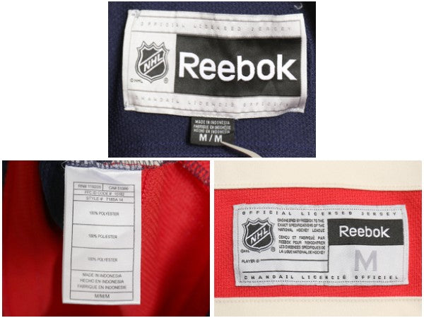 レンジャーズ メッシュ ホッケー ジャージ メンズ M 古着 NHL オフィシャル リーボック アイスホッケー ユニフォーム 重ね着 ゲームシャツ