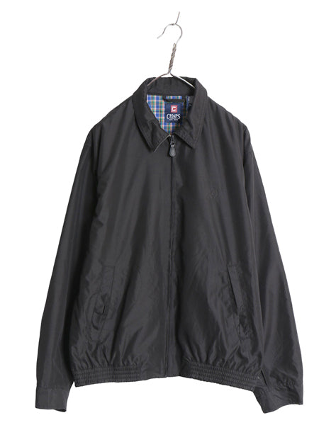 00s チャップス ラルフローレン スイングトップ ジャケット メンズ M / オールド ポロ スムース 素材 フルジップ チェック ライナー付き 黒
