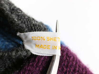 70s 80s ★ ブルックスブラザーズ ボーダー ニット セーター メンズ M 古着 ヴィンテージ BROOKSGATE シェットランド ウール マルチカラー