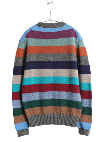 70s 80s ★ ブルックスブラザーズ ボーダー ニット セーター メンズ M 古着 ヴィンテージ BROOKSGATE シェットランド ウール マルチカラー