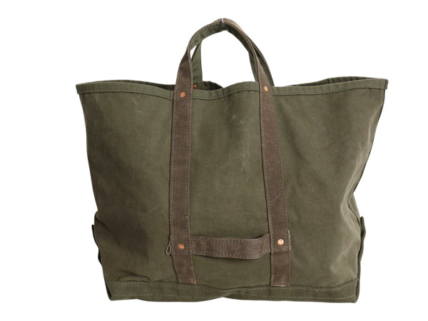 GRABオリジナル ハンドメイド キャンバス コールバッグ / ヴィンテージ 50s US ARMY ミリタリー ダッフル コットン トート ツール オリーブ