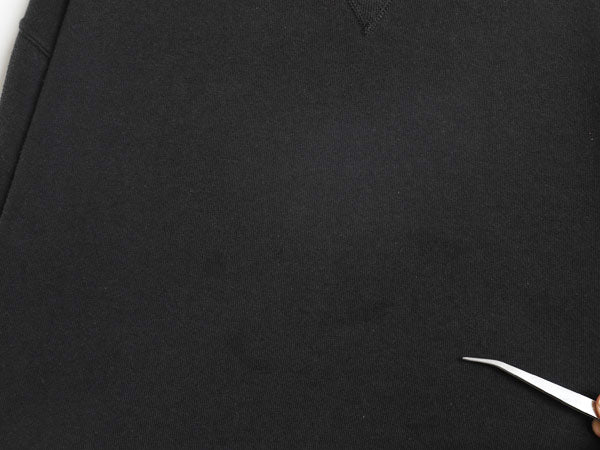 90s USA製 ラッセル 無地 スウェット メンズ レディース XL オールド トレーナー 前V 裏起毛 ワンポイント ブランク 大きいサイズ ブラック