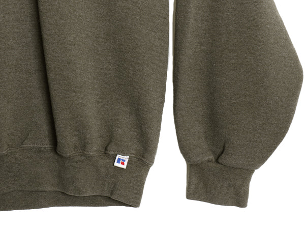 90s ラッセル 無地 スウェット メンズ レディース XL / オールド トレーナー 前V ワンポイント ブランク クルーネック 裏起毛 大きいサイズ