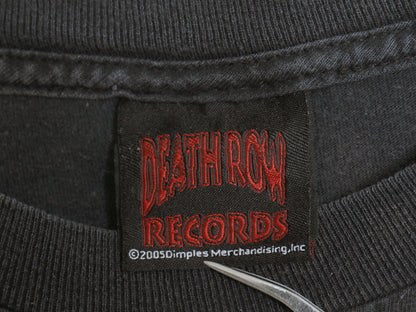 00s ★ 2PAC イラスト プリント Tシャツ メンズ XL 程/ 古着 オールド DEATHROW オフィシャル ヒップホップ ラップ フォト グラフィック 黒