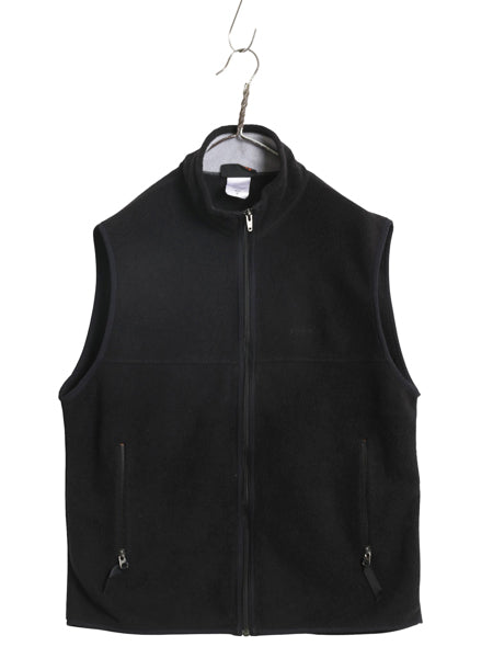 00s パタゴニア シンチラ フリース ベスト メンズ M / 古着 05年製 オールド フルジップ ハイネック アウトドア 重ね着 前開き 黒 シンプル