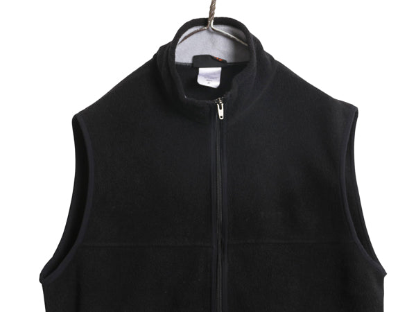 00s パタゴニア シンチラ フリース ベスト メンズ M / 古着 05年製 オールド フルジップ ハイネック アウトドア 重ね着 前開き 黒 シンプル