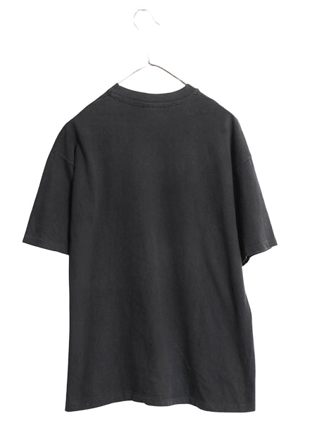 90s USA製 企業 イラスト プリント Tシャツ メンズ L / オールド ブラック ドッグ ワイン アート アニマル キャラクター シングルステッチ