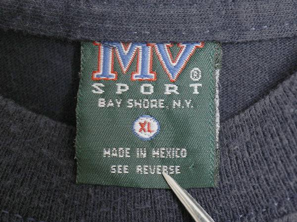 90s YALE 2段 カレッジ プリント 半袖 Tシャツ メンズ XL / オールド イエール カットソー ヘビーウェイト コットン 大きいサイズ ネイビー