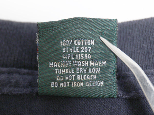 90s YALE 2段 カレッジ プリント 半袖 Tシャツ メンズ XL / オールド イエール カットソー ヘビーウェイト コットン 大きいサイズ ネイビー