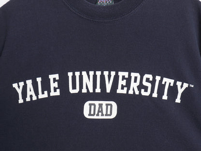 90s YALE 2段 カレッジ プリント 半袖 Tシャツ メンズ XL / オールド イエール カットソー ヘビーウェイト コットン 大きいサイズ ネイビー