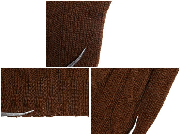 60s USA製 ペンドルトン ウール ケーブル ニット セーター メンズ L / ヴィンテージ アラン フィッシャーマン 長袖ニット 無地 シンプル 茶