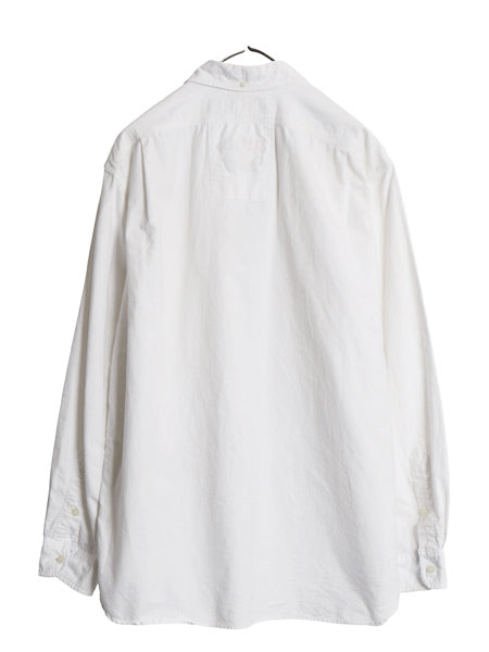 00s ポロ ラルフローレン 3点留め ボタンダウン 長袖 シャツ メンズ L オールド オックスフォード コットン ワーク マチ付き 刺繍 無地 白