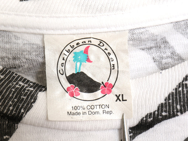 90s タイガー オールオーバー イラスト プリント 半袖 Tシャツ メンズ XL / オールド シングルステッチ アニマル アート 総柄 大きいサイズ