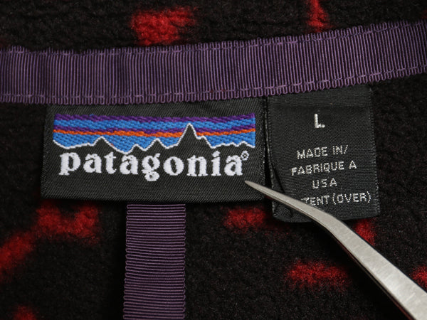 90s USA製 ★ パタゴニア ライトウェイト シンチラ スナップT メンズ L / 94年製 フリース プルオーバー ジャケット ブルゾン 雪 総柄 SNO