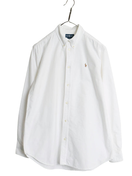 00s ラルフローレン 長袖 ボタンダウン シャツ キッズ 20 XL メンズ S / オールド ポロ オックスフォード コットン ワンポイント ポニー 白