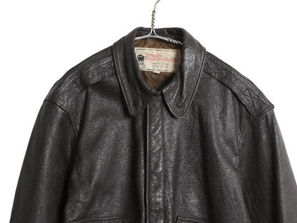 70s 80s USA製 Brigade Quartermasters 本革 レザー A-2 フライト ジャケット メンズ L 程 ヴィンテージ 革ジャン ボンバー ゴートスキン