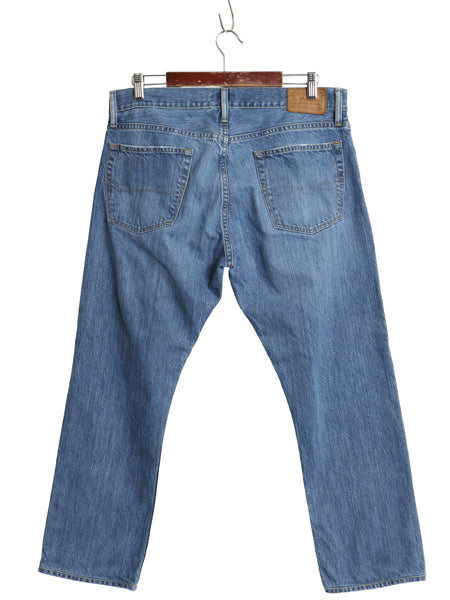 ポロ ラルフローレン デニム パンツ メンズ 実寸 35 28 / ヴィンテージ モデル ジーンズ ジーパン ストレート 革パッチ ボトムス 5ポケット