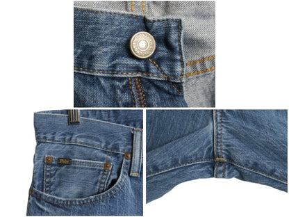ポロ ラルフローレン デニム パンツ メンズ 実寸 35 28 / ヴィンテージ モデル ジーンズ ジーパン ストレート 革パッチ ボトムス 5ポケット