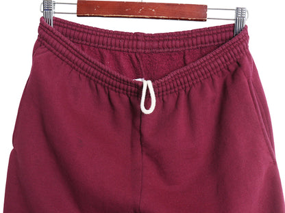 90s USA製 ラッセル 無地 ポケット付き スウェット パンツ メンズ レディース M オールド 裏起毛 トレーナー イージーパンツ ワインレッド 