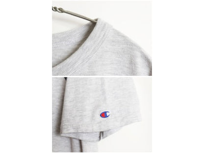 90s USA製 チャンピオン プリント Tシャツ メンズ XXL オールド シングルステッチ ヘビーウェイト 大きいサイズ 目付き グレー スーベニア