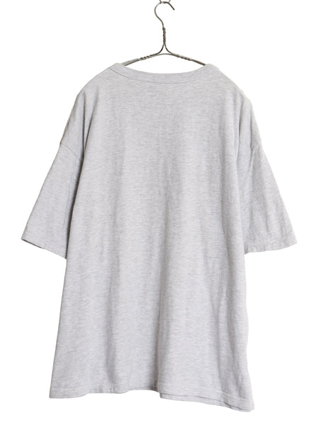 90s USA製 チャンピオン プリント Tシャツ メンズ XXL オールド シングルステッチ ヘビーウェイト 大きいサイズ 目付き グレー スーベニア