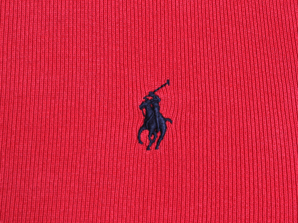 90s ポロ ラルフローレン トラック ジャケット メンズ M 程 オールド フルジップ コットン ニット スウェット ブルゾン リブ編み セーター