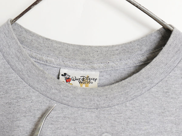 00s グーフィー イラスト 両面 プリント Tシャツ メンズ レディース XL / オールド ディズニー オフィシャル キャラクター 大きいサイズ 灰