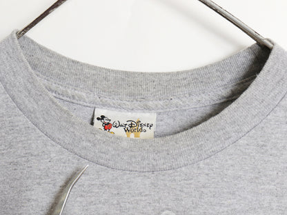 00s グーフィー イラスト 両面 プリント Tシャツ メンズ レディース XL / オールド ディズニー オフィシャル キャラクター 大きいサイズ 灰