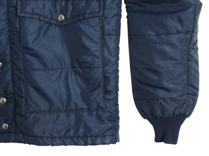 80s USA製 ★ チャンピオン スパーク プラグ ナイロン レーシング ジャケット メンズ L ヴィンテージ 企業物 中綿 キルティング フルジップ