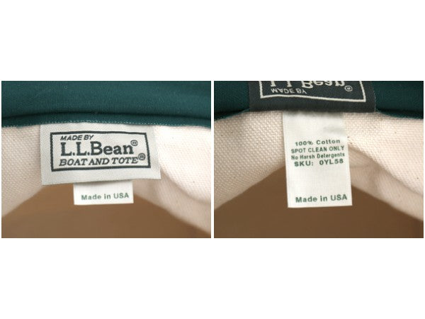 00s USA製 エルエルビーン キャンバス トート バッグ MEDIUM / オールド アウトドア ジップトップ ロングハンドル 企業 肩掛け ツートン 緑