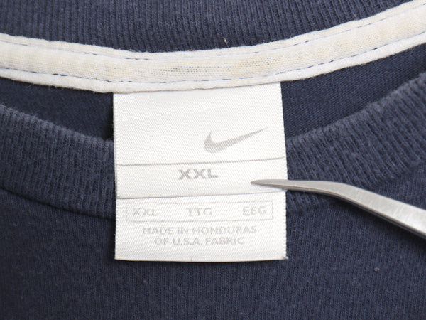 00s ナイキ スモール スウッシュ 刺繍 半袖 Tシャツ メンズ XXL オールド ヘビーウェイト コットン ワンポイント カットソー 大きいサイズ