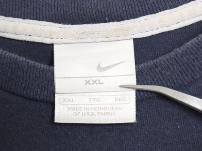 00s ナイキ スモール スウッシュ 刺繍 半袖 Tシャツ メンズ XXL オールド ヘビーウェイト コットン ワンポイント カットソー 大きいサイズ