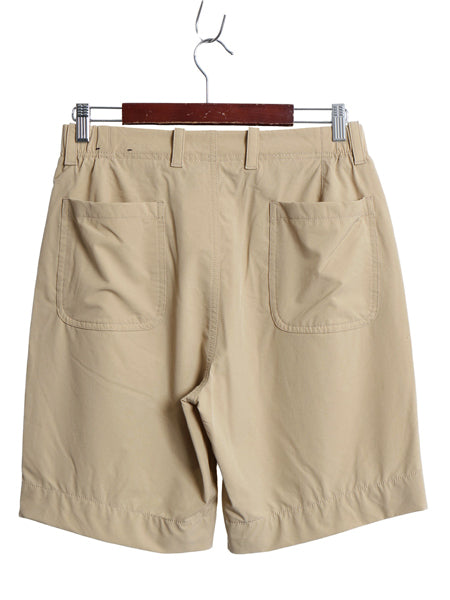 ブルックスブラザーズ ショートパンツ メンズ 33 / 古着 ナイロン ストレッチ ショーツ ノータック 短パン ボトムス ワンポイント ベージュ