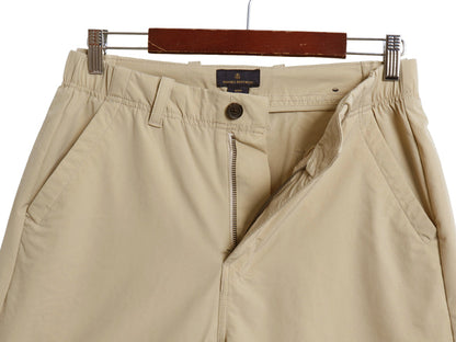 ブルックスブラザーズ ショートパンツ メンズ 33 / 古着 ナイロン ストレッチ ショーツ ノータック 短パン ボトムス ワンポイント ベージュ