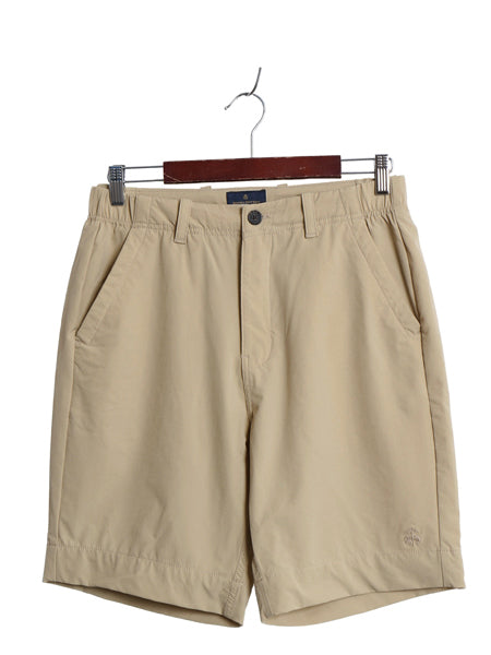 ブルックスブラザーズ ショートパンツ メンズ 33 / 古着 ナイロン ストレッチ ショーツ ノータック 短パン ボトムス ワンポイント ベージュ