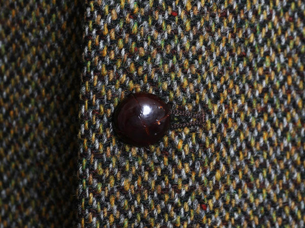 70s DUNN&Co ハリスツイード テーラード ジャケット メンズ XL 古着 旧タグ ヴィンテージ ブレザー ダン社 イギリス製 厚手 ヘビーウェイト