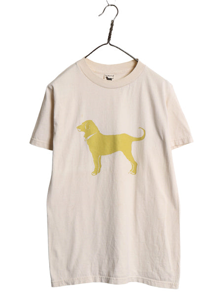 90s USA製 The Black Dog ドッグ イラスト プリント Tシャツ メンズ レディース S / オールド キャラクター アニマル アート グラフィック