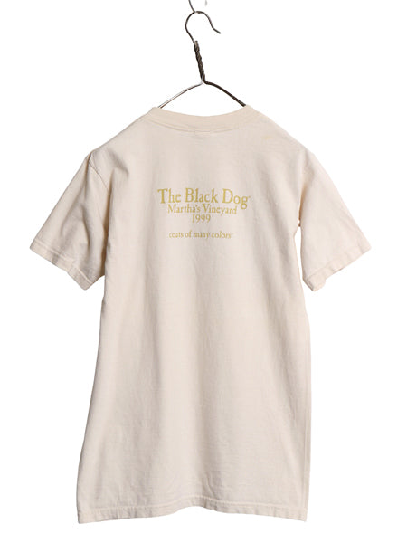 90s USA製 The Black Dog ドッグ イラスト プリント Tシャツ メンズ レディース S / オールド キャラクター アニマル アート グラフィック