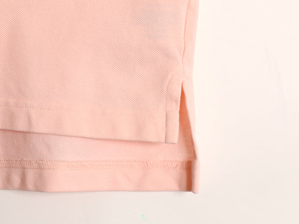 ブルックスブラザーズ 鹿の子 半袖 ポロシャツ メンズ S ワンポイント ロゴ SLIM FIT コットン カットソー トップス シンプル 無地 ピンク