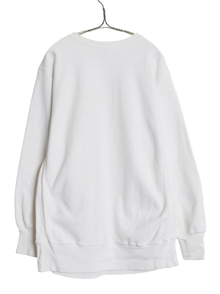 90s USA製 チャンピオン リバースウィーブ スウェット メンズ XL 古着 オールド トレーナー 裏起毛 ヘビーウェイト ワンポイント 目付き 白