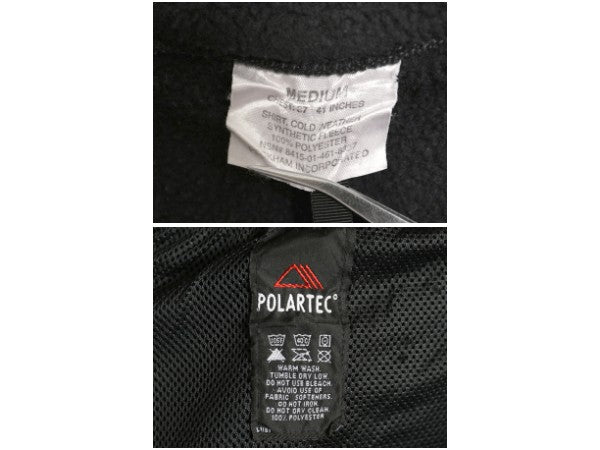 米軍実物 ECWCS GEN2 フルジップ フリース ジャケット メンズ M / ミリタリー アーミー ブルゾン 軍物 黒  無地 ポーラテック ハイネック