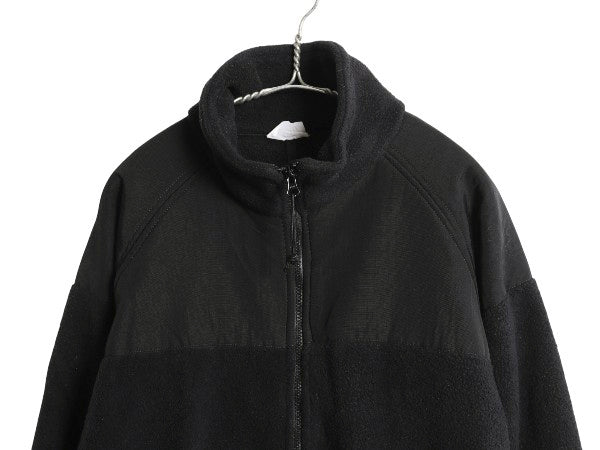 米軍実物 ECWCS GEN2 フルジップ フリース ジャケット メンズ M / ミリタリー アーミー ブルゾン 軍物 黒  無地 ポーラテック ハイネック