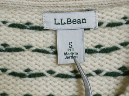 エルエルビーン デザイン ニット セーター レディース S ラム ウール 長袖ニット バーズアイ アニマル ドッグ ビーンブーツ 絵柄 かわいい