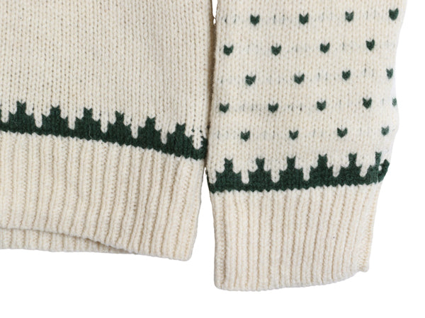 エルエルビーン デザイン ニット セーター レディース S ラム ウール 長袖ニット バーズアイ アニマル ドッグ ビーンブーツ 絵柄 かわいい