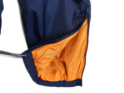 00s ナイキ ナイロン トラック パンツ メンズ XL オールド ウォームアップ イージーパンツ スポーツ スモール スウッシュ ライナー付き 紺
