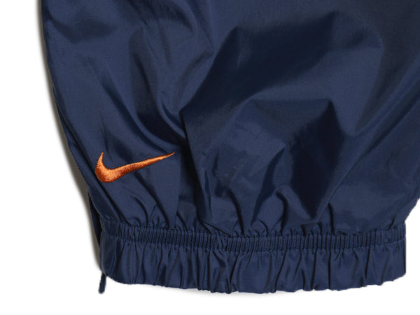 00s ナイキ ナイロン トラック パンツ メンズ XL オールド ウォームアップ イージーパンツ スポーツ スモール スウッシュ ライナー付き 紺