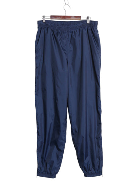 00s ナイキ ナイロン トラック パンツ メンズ XL オールド ウォームアップ イージーパンツ スポーツ スモール スウッシュ ライナー付き 紺
