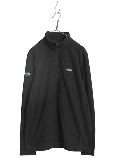 パタゴニア マイクロD ハーフジップ フリース プルオーバー メンズ L / 19年製 アウトドア ロンT 長袖 Tシャツ ハイネック ブラック 企業物